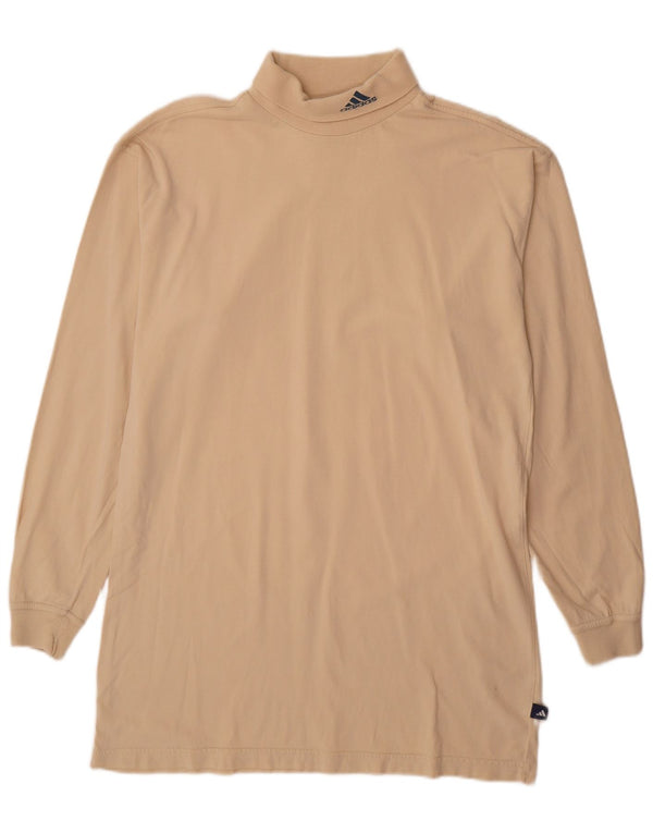 Adidas Mens Top Manga Longa Reino Unido 42/44 Grande Algodão Bege