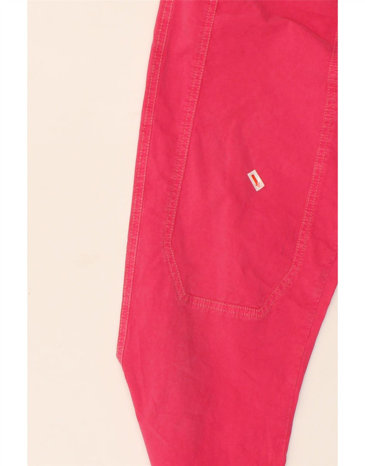 JECKERSON Womens Straight Casual Trousers W31 L29 Pink Cotton Vintage Jeckerson and Second-Hand Jeckerson from Messina Hembry 