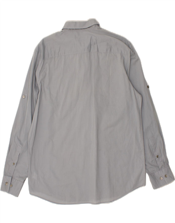 CALVIN KLEIN Mens Shirt Large Grey Cotton Vintage Calvin Klein and Second-Hand Calvin Klein from Messina Hembry 