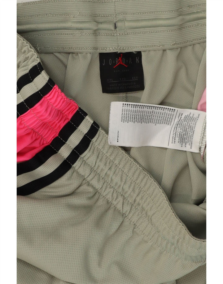 Shorts esportivos gráficos masculinos Jordan 2XL cinza colorblock poliéster