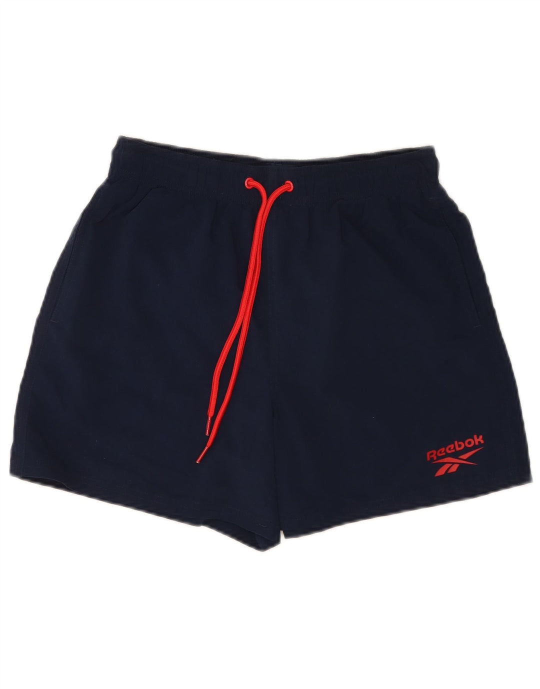 Shorts esportivos masculinos Reebok pequeno poliéster azul marinho