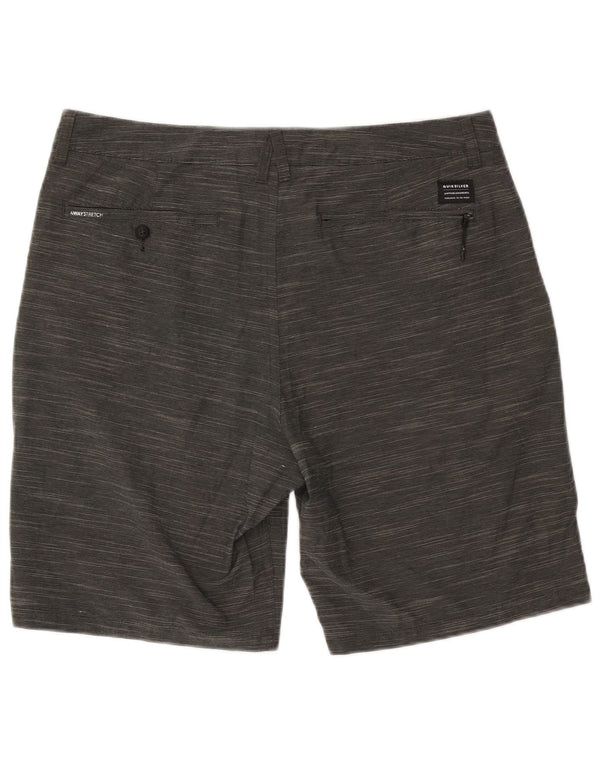 Quiksilver Mens Amphibian Chino Shorts W36 Grande Poliéster Cinza Manchado