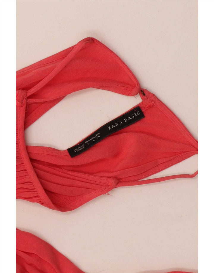Vestido Halter Feminino Zara Reino Unido 14 Grande Rosa