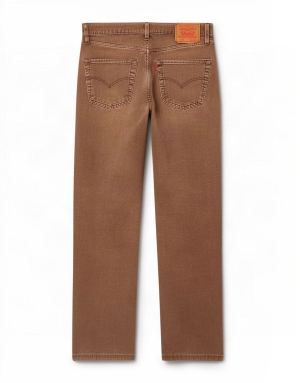 Calça masculina Levi's 551 reta de veludo W32 L30 algodão bege