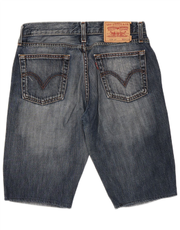 LEVI'S Masculino 529 Shorts Jeans W28 Pequeno Azul Algodão