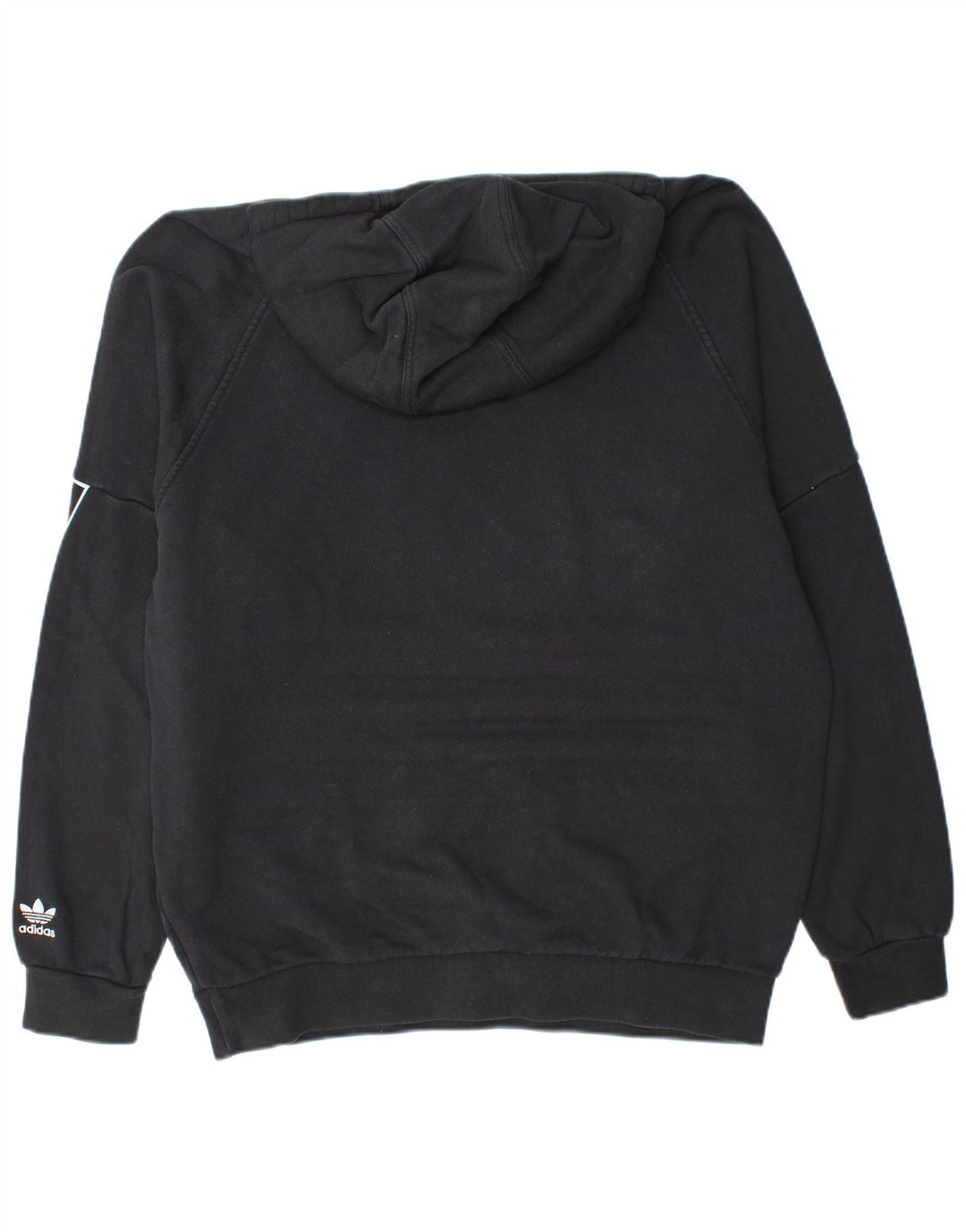 ADIDAS Mens Graphic Hoodie Jumper Grande Algodão Preto