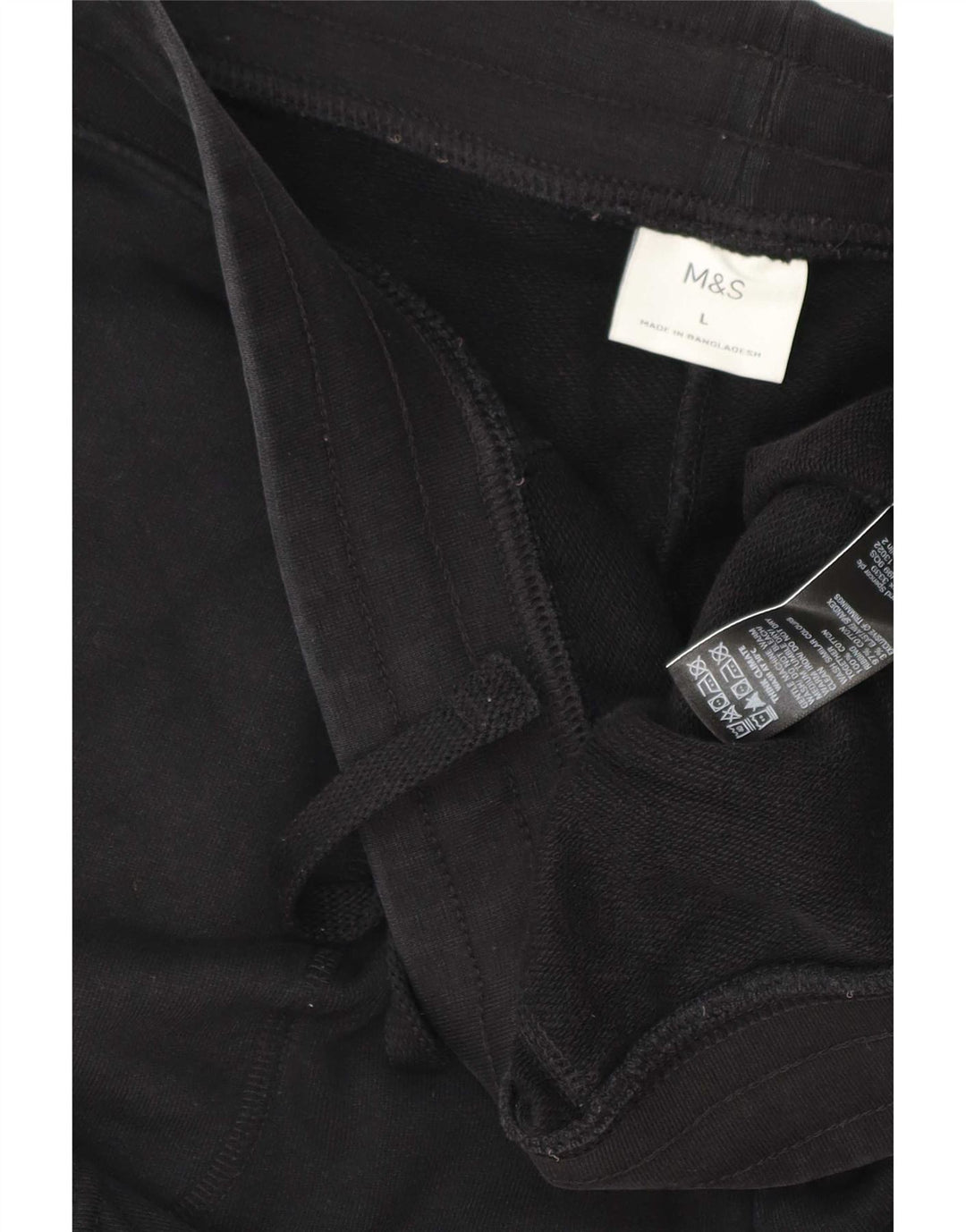Shorts esportivos masculinos Marks & Spencer grandes de algodão preto