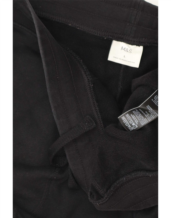 Shorts esportivos masculinos Marks & Spencer grandes de algodão preto