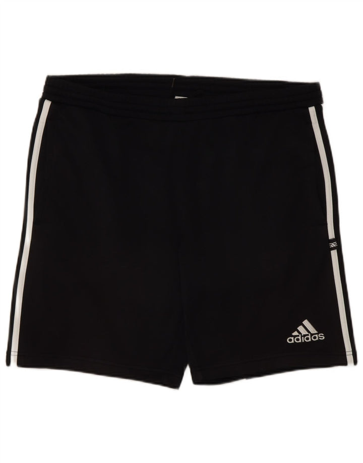 Shorts esportivos masculinos Adidas médio preto poliéster