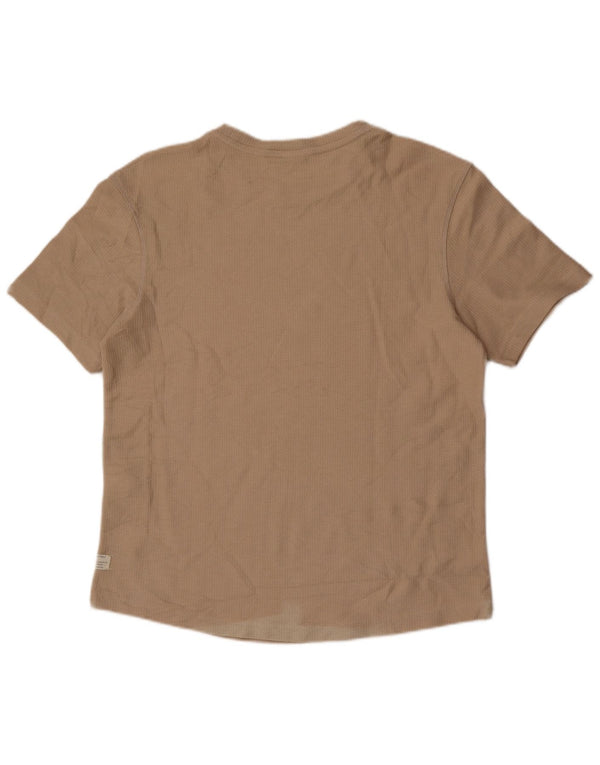 Camiseta masculina Zara Top médio algodão bege