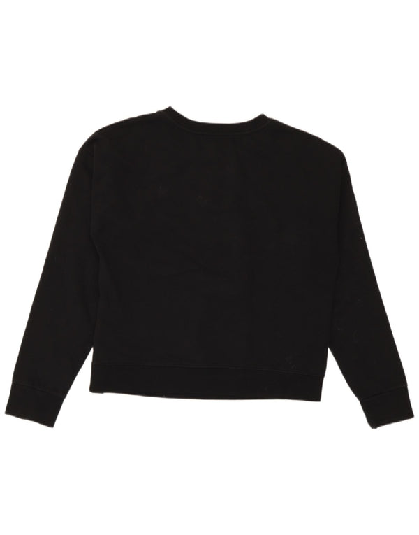 Converse feminino gráfico oversized moletom jumper UK 10 pequeno preto