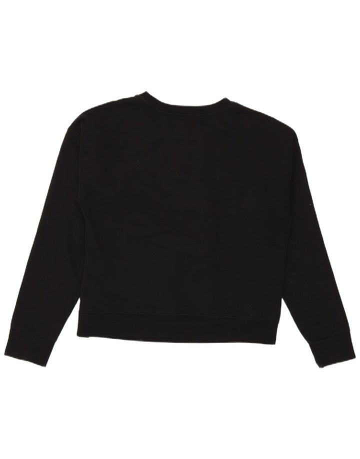 Converse feminino gráfico oversized moletom jumper UK 10 pequeno preto