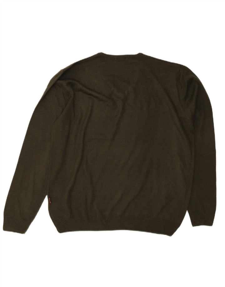 Suéter masculino CARRERA com decote em V 2XL acrílico verde