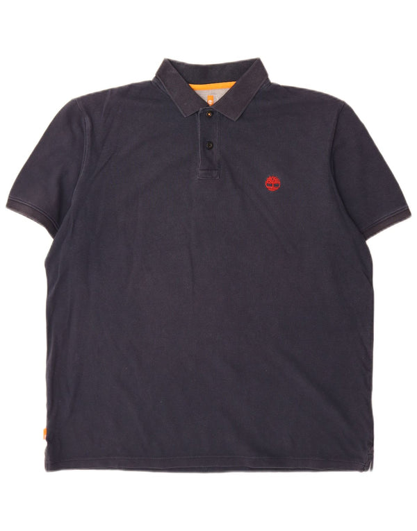 Camisa polo masculina Timberland grande algodão azul marinho