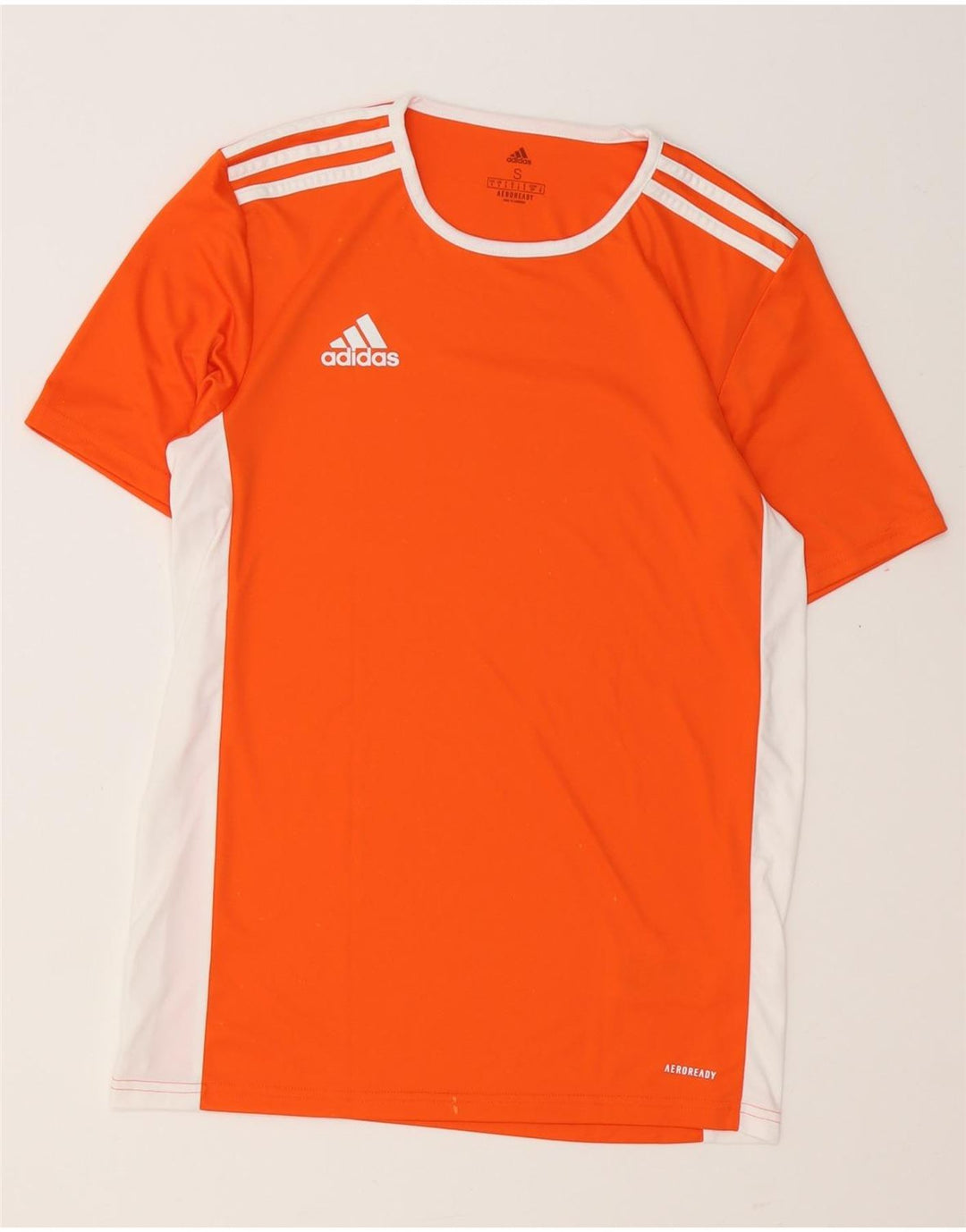 Adidas Mens Aeroready Camiseta Top Pequeno Laranja Colorblock Poliéster