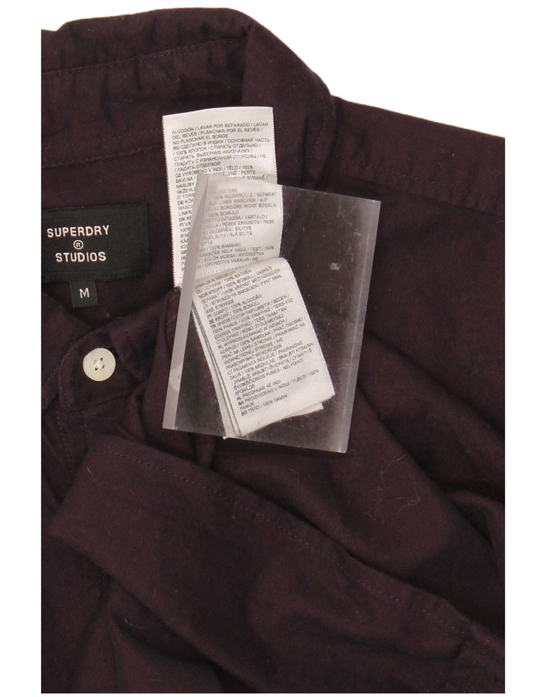 Camisa masculina SUPERDRY algodão roxo médio