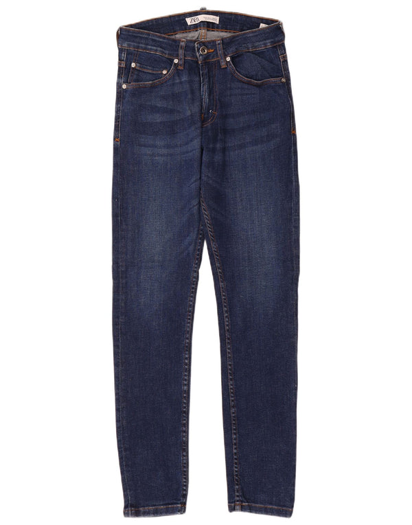 Zara Mens Skinny Jeans EU 38 Pequeno W30 L30 Azul Algodão