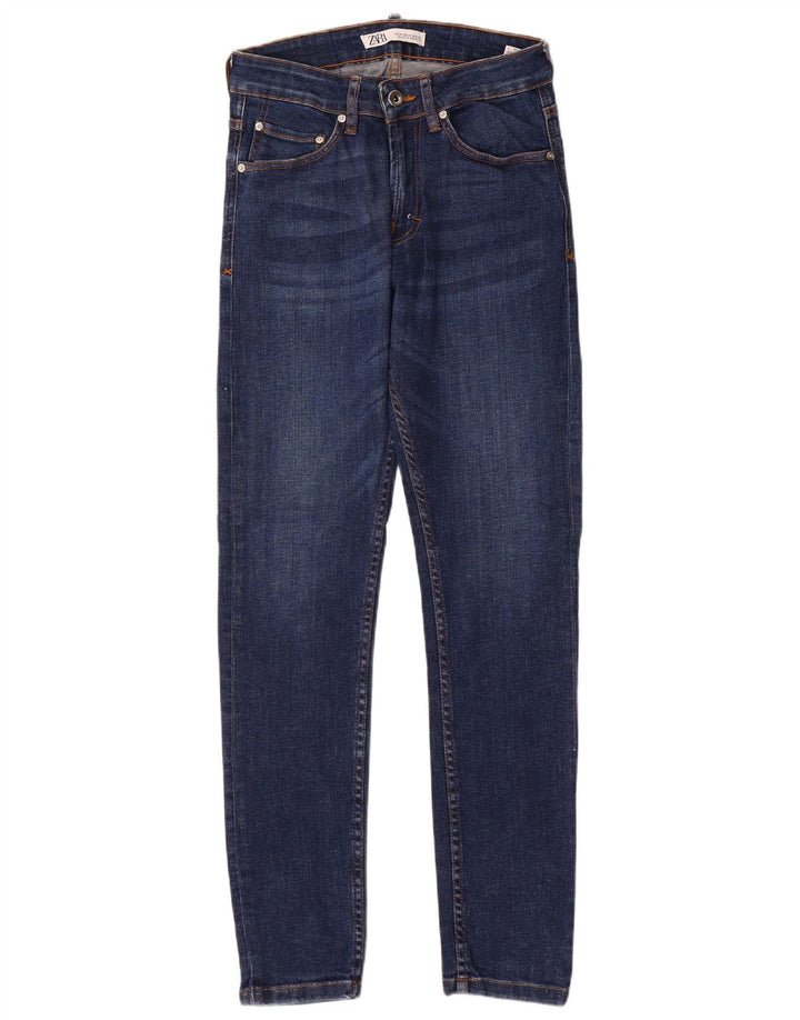 Zara Mens Skinny Jeans EU 38 Pequeno W30 L30 Azul Algodão