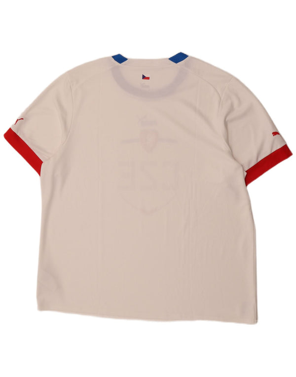 Puma Mens Ferrari Graphic T-Shirt Top 3XL White Colourblock Polyester