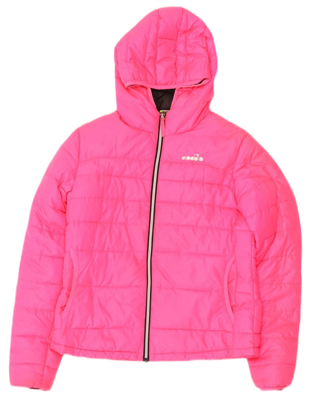 Jaqueta acolchoada com capuz para meninas Diadora 13-14 anos poliéster rosa