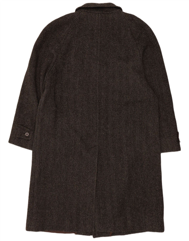 Overcoat masculino Lord IT 52 XL lã virgem espinha de peixe marrom
