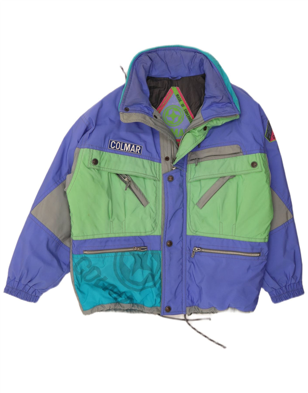Colmar Mens Graphic Ski Jacket IT 52 Grande Colorblock multicolorido