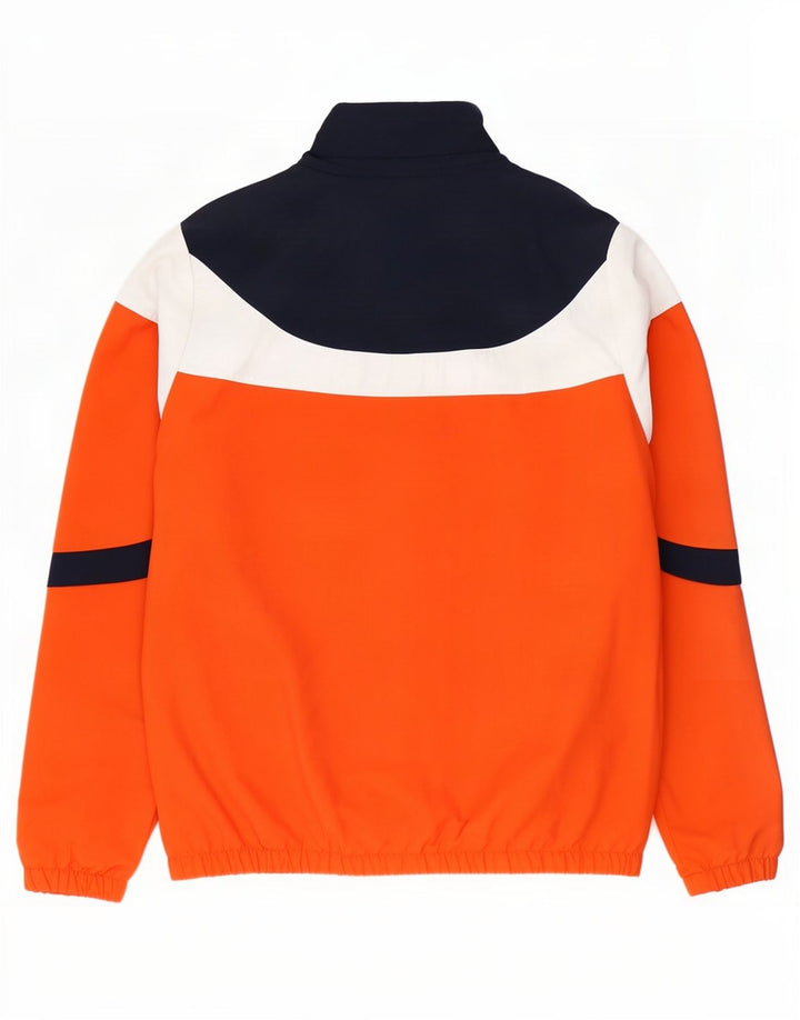 Ellesse Mens Pulôver Treino Top Jaqueta Médio Laranja Colorblock