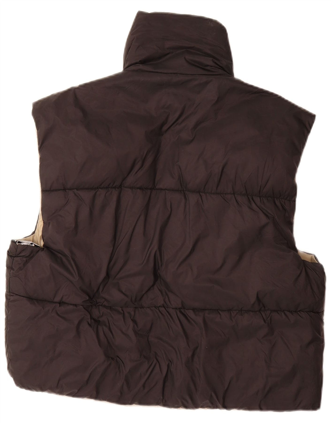 Colete acolchoado feminino ZARA UK 16 grande preto