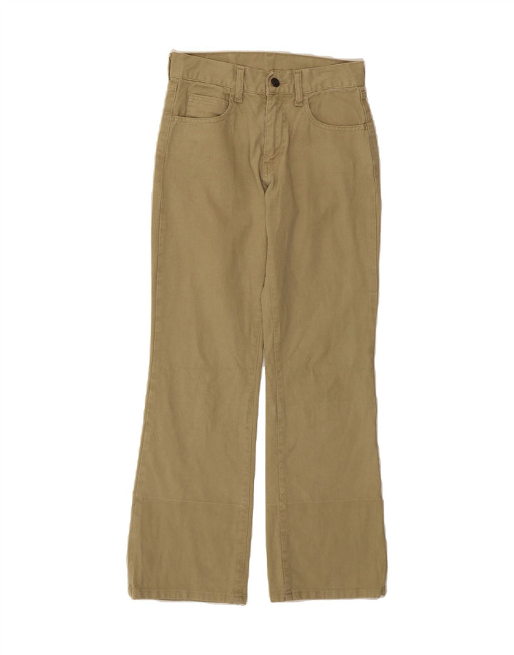 LEVI'S Womens 525 Straight Casual Trousers W27 L28 Khaki Cotton Vintage Levi's and Second-Hand Levi's from Messina Hembry 