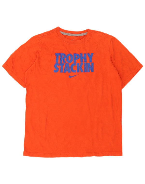 Camiseta Nike Boys Graphic Top 13-14 Anos XL Laranja Algodão