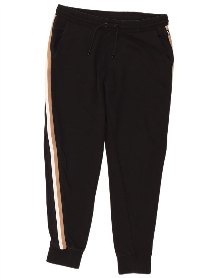 Hugo Boss Calça de treino masculina Joggers grande poliéster preto