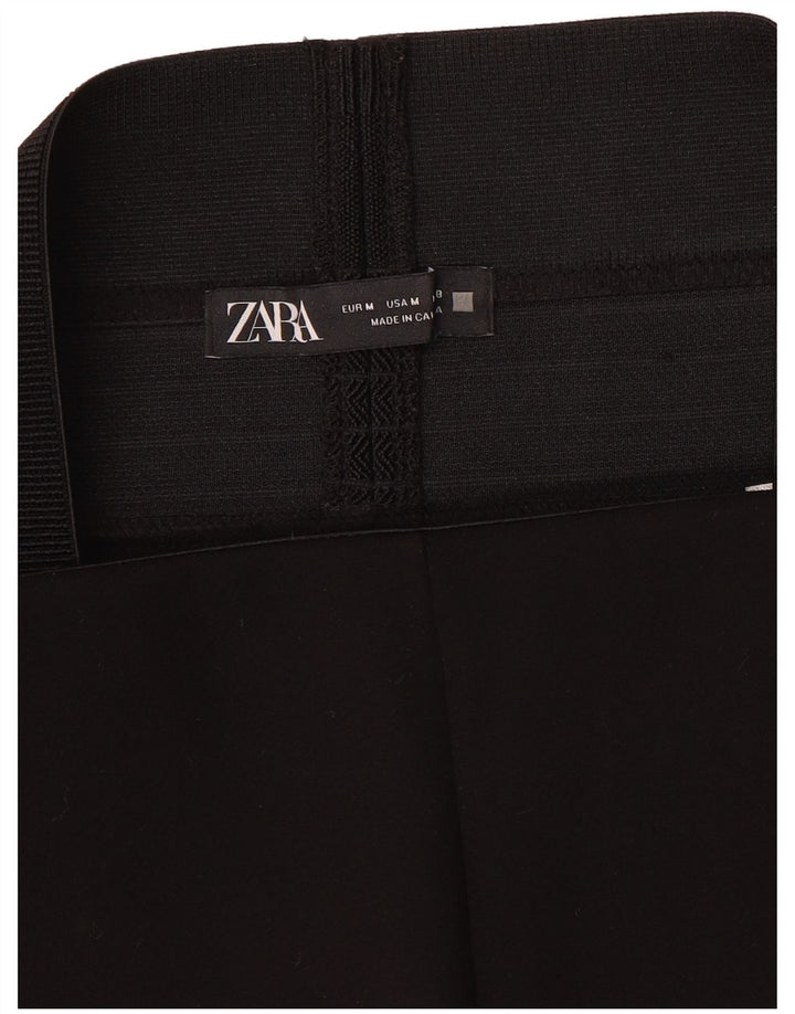 Leggings femininos de cintura alta Zara Reino Unido 12 médio preto