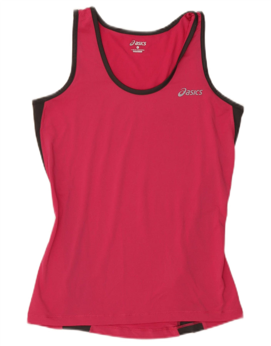 ASICS Womens Vest Top UK 10 Small Pink Colourblock Poliéster