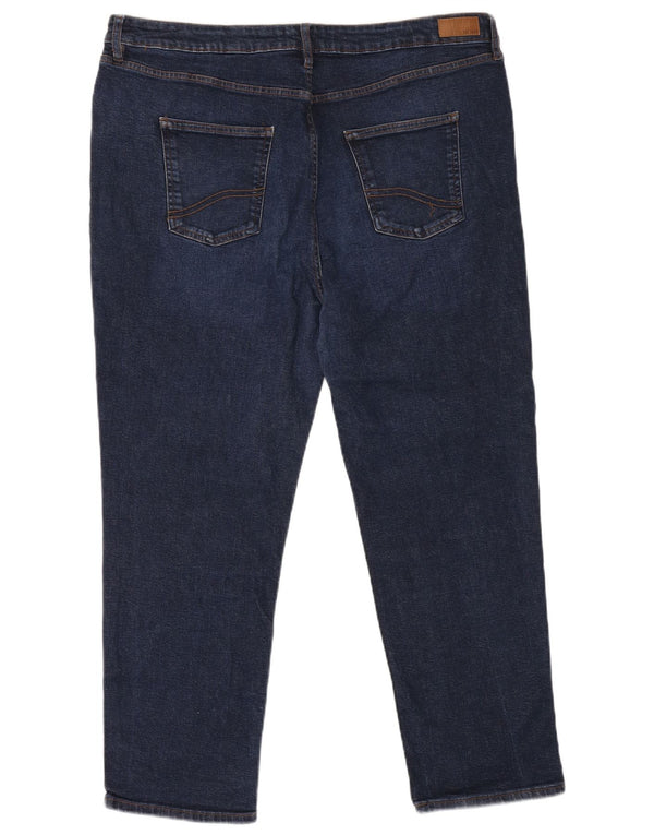 Calça jeans feminina Fat Face Sway Slim UK 22 3XL W42 L27 algodão azul marinho