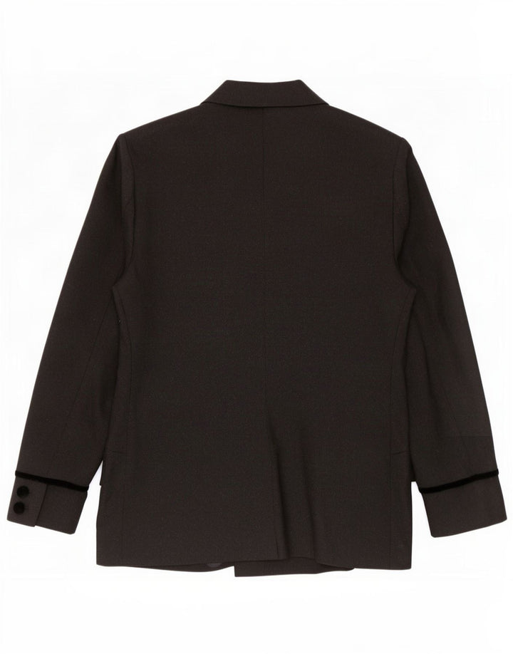 Jaqueta blazer feminina vintage de 3 botões IT 50 XL lã virgem cinza