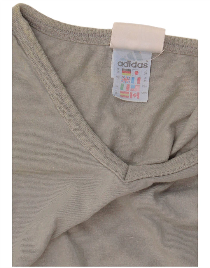 Camiseta Feminina Adidas Top UK 12 Algodão Cinza Médio