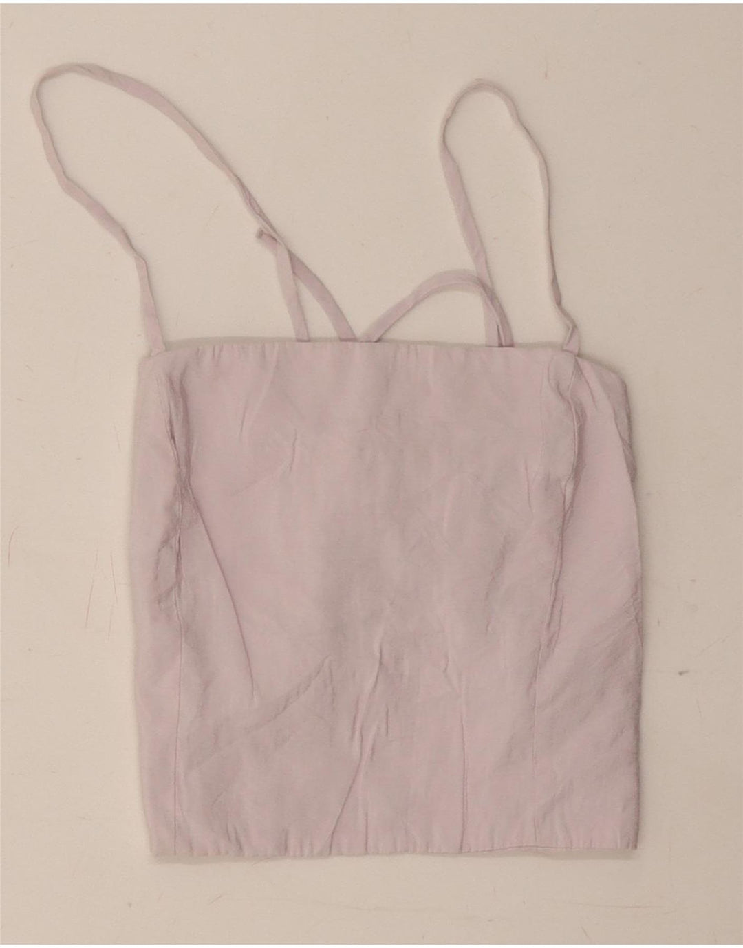 Zara Womens Crop Corset Top UK 8 Pequeno Modal Roxo