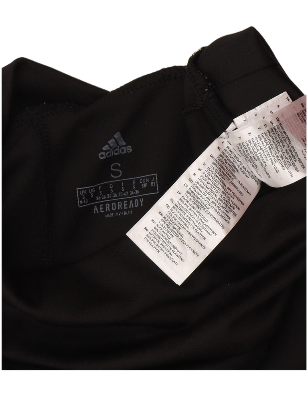 Leggings Adidas Aeroready Femininas UK 8/10 Pequenas Poliéster Preto