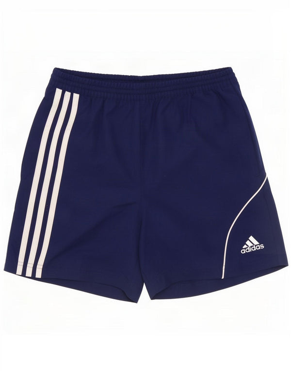 Shorts esportivos masculinos Adidas 11-12 anos Poliéster azul marinho