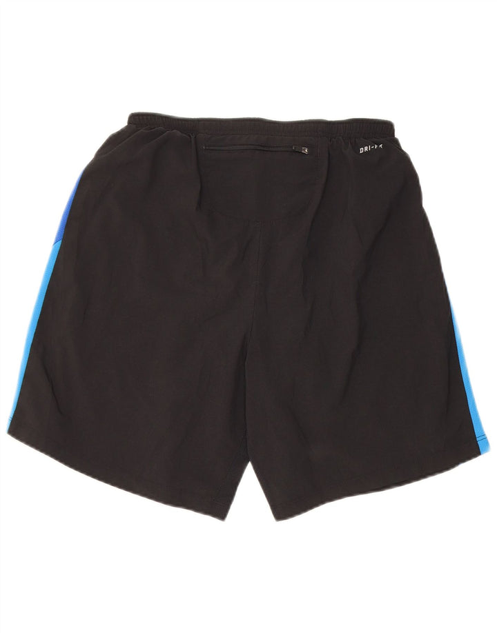 Shorts esportivos masculinos Nike Dri Fit pequenos pretos