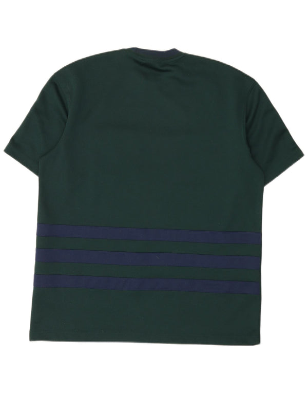 Adidas Mens Camiseta Top Poliéster Verde Médio