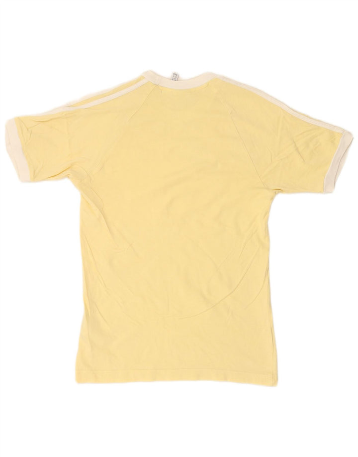 ADIDAS Mens T-Shirt Top XS Amarelo Algodão