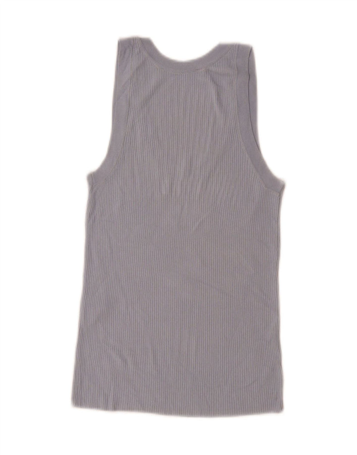 Colete feminino Zara UK 10 pequeno viscose azul