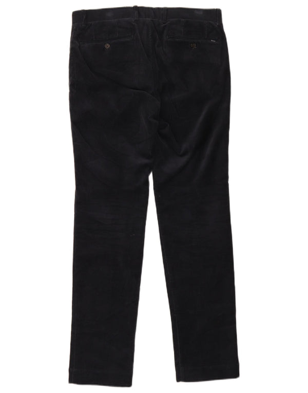 Polo Ralph Lauren Calça masculina slim de veludo W31 L32 algodão azul marinho