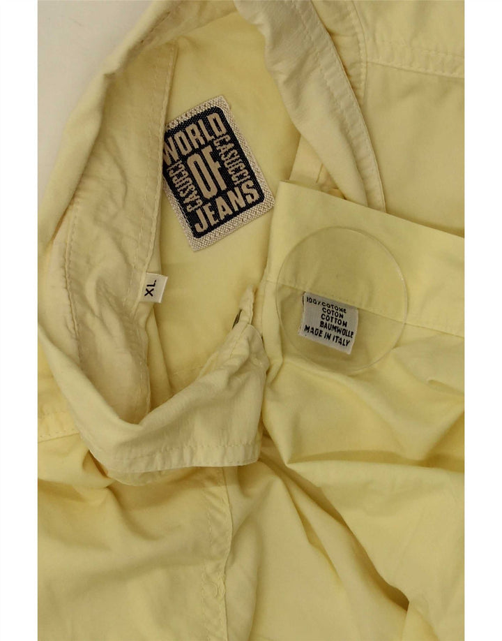 Camisa masculina Cassuci manga curta XL algodão amarelo
