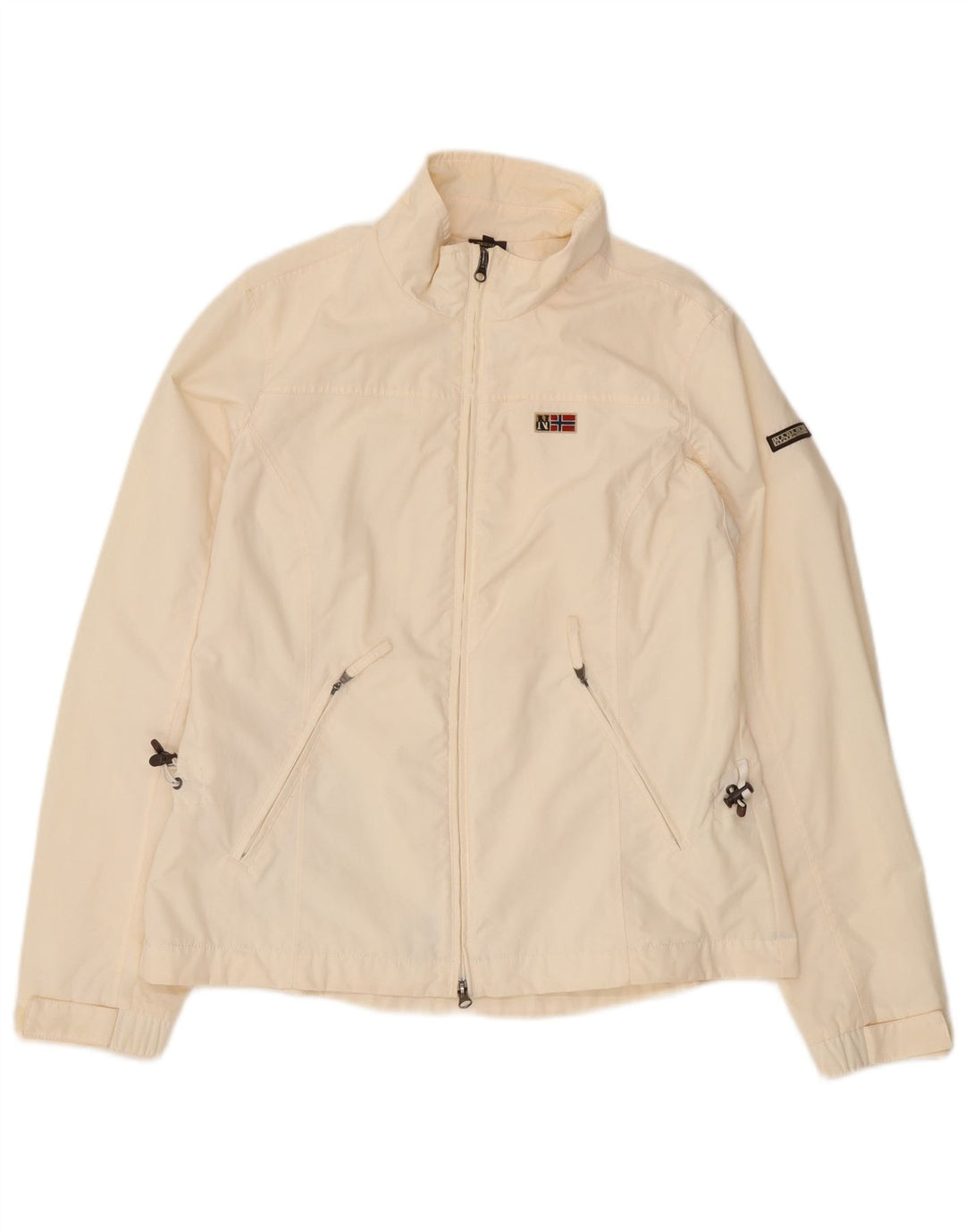 Jaqueta de chuva feminina Napapijri UK 18 XL off white poliamida