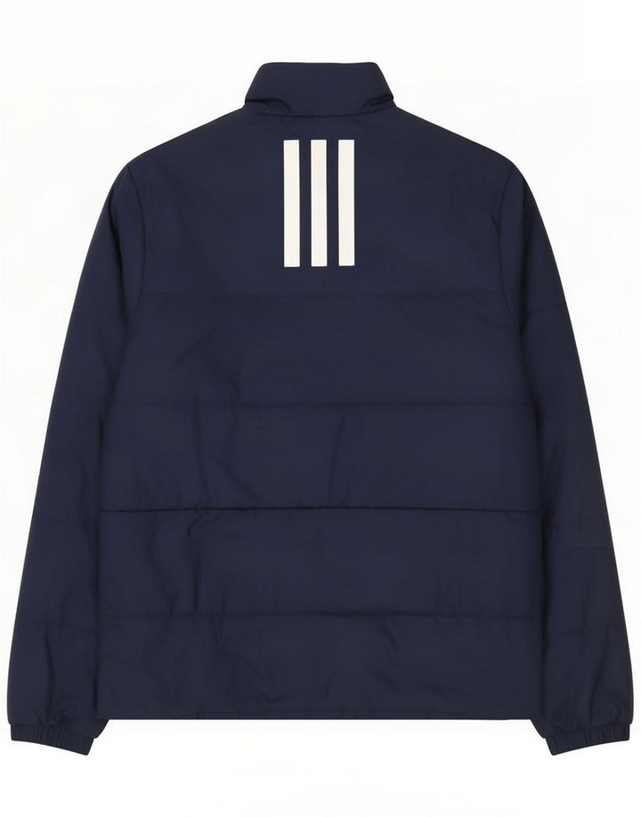 Adidas Jaqueta masculina acolchoada UK 38 Poliéster azul marinho médio