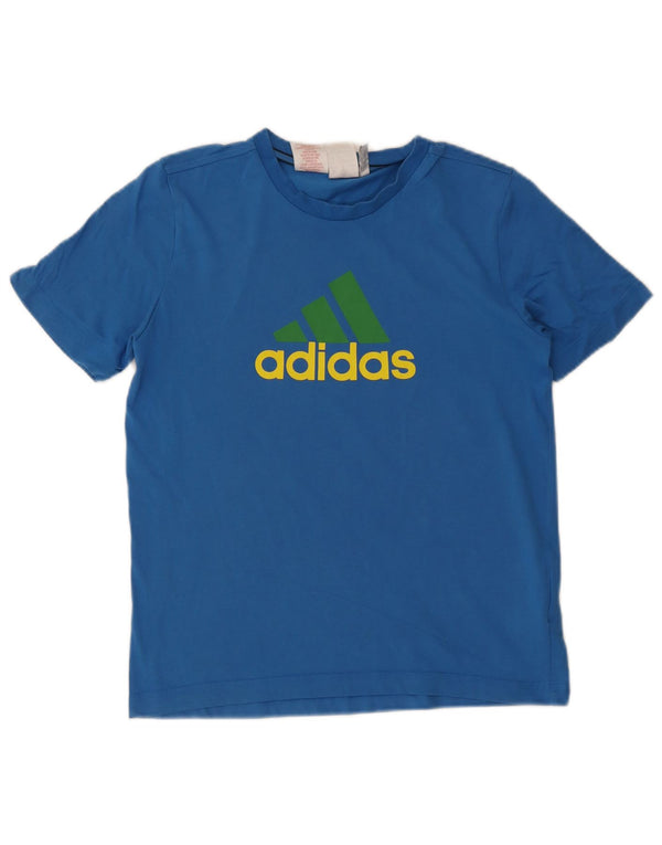 Camiseta Adidas Meninos Graphic Top 12-13 Anos Azul Algodão