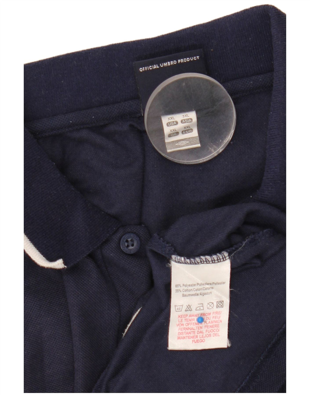 Camisa polo masculina Umbro 2XL poliéster azul marinho