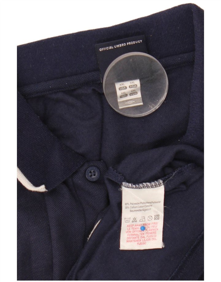 Camisa polo masculina Umbro 2XL poliéster azul marinho